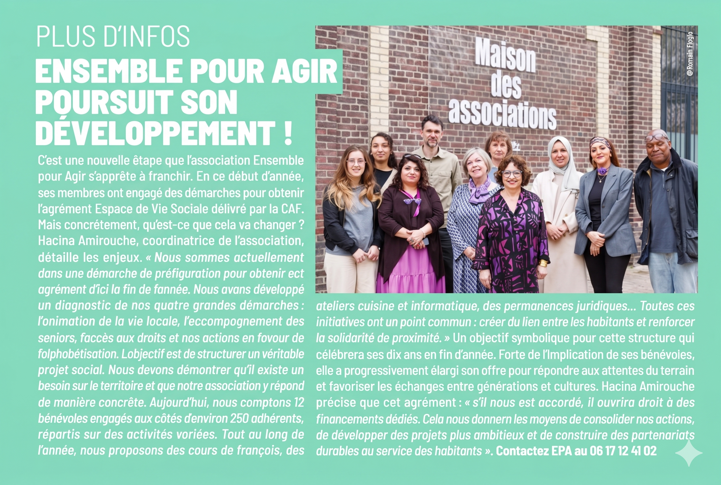 Article du journal du Petit-Quevilly présentant l’association